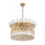 Lyskovo 9 Light Faceted Drum Crystal Chandelier - Gold-2