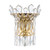 Lyskovo Clear Crystal Decorative Wall Light - Gold