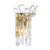 Lyskovo Clear Crystal Decorative Wall Light - Gold-1