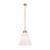 Abshir Opal Glass Cone Pendant Light - Antique Gold-3