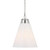 Abshir Opal Glass Cone Pendant Light - Polished Nickel