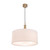 Acapulco Modern Ivory Shade Drum Pendant - Matt Gold-4