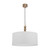 Acapulco Modern Ivory Shade Drum Pendant - Matt Gold-6