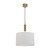 Acapulco Modern Ivory Shade Drum Pendant - Matt Gold-7