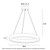 Porsa White Ring 3CCT LED Dimmable Pendant Light-10