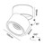 Fei 12W 3CCT LED Rotating Folding Downlight - White & Gold-1