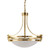 Rene 3 Light Satin Gold Alabaster Art Deco Pendant Light