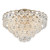 Huzi Acrylic Crystal Close to Ceiling Light - Brass
