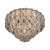 Huzi Acrylic Crystal Close to Ceiling Light - Brass-2