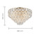 Huzi Acrylic Crystal Close to Ceiling Light - Brass-6