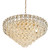 Huzi Acrylic Crystal Inverted Triangle Chandelier - Brass