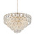 Huzi Acrylic Crystal Inverted Triangle Chandelier - Brass-1