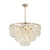 Huzi Acrylic Crystal Inverted Triangle Chandelier - Brass-5