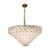 Huzi Acrylic Crystal Inverted Triangle Chandelier - Brass-6
