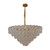 Huzi Acrylic Crystal Inverted Triangle Chandelier - Brass-9
