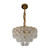 Huzi Acrylic Crystal Inverted Triangle Chandelier - Brass-11