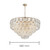 Huzi Acrylic Crystal Inverted Triangle Chandelier - Brass-13
