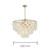 Huzi Acrylic Crystal Inverted Triangle Chandelier - Brass-14