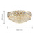 Synthe Tiered Crystal Close to Ceiling Light - Gold-2