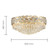 Synthe Tiered Crystal Close to Ceiling Light - Gold-3