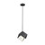 Cube Clear Glass Pendant Light - Black-1