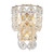 Huzi Circular Acrylic Crystal Wall Light - Brass