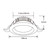 Ourie 13W Recessed Face 3CCT LED Downlight - Black-1