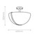 Rouwen Half Sphere Marble Close to Ceiling Light - Brass-1