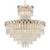 Zellan K9 Crystal Two-Tiered Chandelier - Shallow Gold