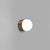 Orb Sur Mini Old Brass Wall Light-2