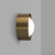 Dome Sur IP44 Opal Glass Wall Light - Old Brass-1
