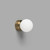 Orb Deco IP44 Glass Wall Light - Old Brass-6