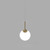 Pico IP44 Old Brass Glass Orb LED Pendant-8