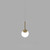 Pico IP44 Old Brass Glass Orb LED Pendant-9