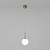 Pico IP44 Old Brass Glass Orb LED Pendant-10
