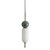 Anet Green Marble Geometric Pendant - Aged Gold
