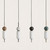 Anet Green Marble Geometric Pendant - Aged Gold-3