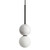 Dalt Twin Globes White Marble Glass Pendant