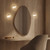Hado Optic Striped Glass Wall Light - Gold-2