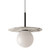Miro Alabaster Disc Opal Glass Black Pendant