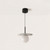 Miro Alabaster Disc Opal Glass Black Pendant-2