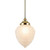 Asheville Frosted Glass Rod Pendant - Polished Brass