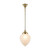 Asheville Frosted Glass Rod Pendant - Polished Brass-1