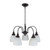 Benson 5 Light Bronze Down-Facing Pendant Chandelier-1