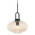 Cape Matt Black Ribbed Glass Pendant Light
