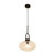 Cape Matt Black Ribbed Glass Pendant Light-1