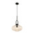 Cape Matt Black Ribbed Glass Pendant Light-2