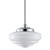 Chateau Gloss Opal Glass Rod Pendant - Chrome-5