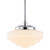 Chateau Matt Opal Glass Rod Pendant - Chrome