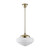 Chateau Matt Opal Glass Rod Pendant - Polished Brass-3
